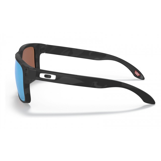 Oakley Holbrook Matte Black Camo Frame Prizm Deep Water Polarized Lens Sunglasses