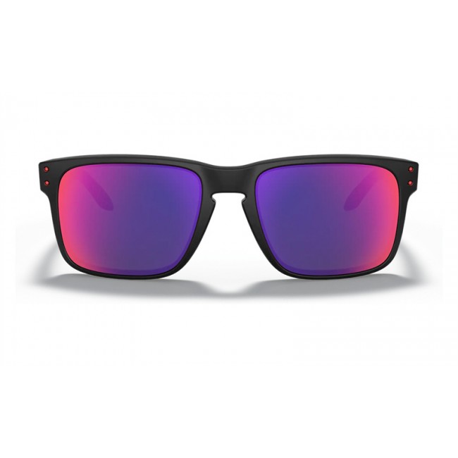 Oakley Holbrook Matte Black Frame Positive Red Iridium Lens Sunglasses