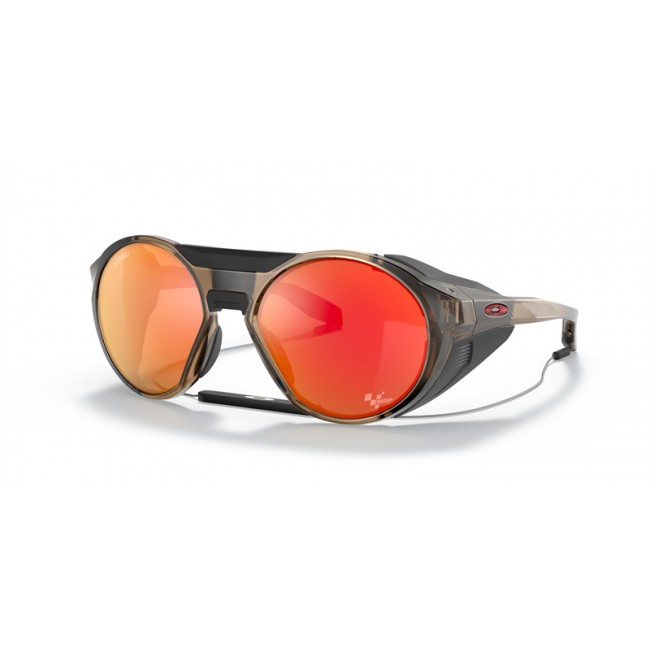 Oakley Limited Edition German MotoGP Clifden Matte Brown Smoke Frame Prizm Ruby Lens Sunglasses