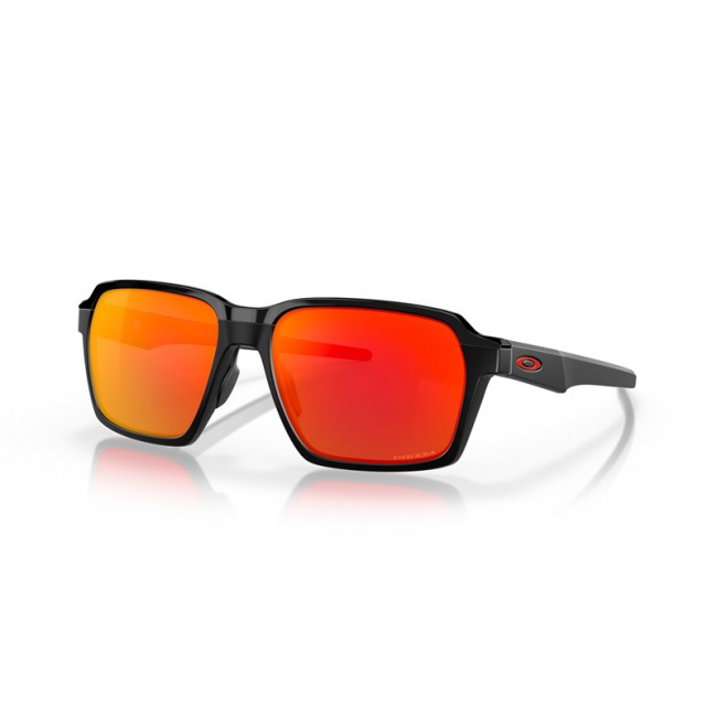 Oakley Parlay Black Frame Prizm Ruby Lens Sunglasses
