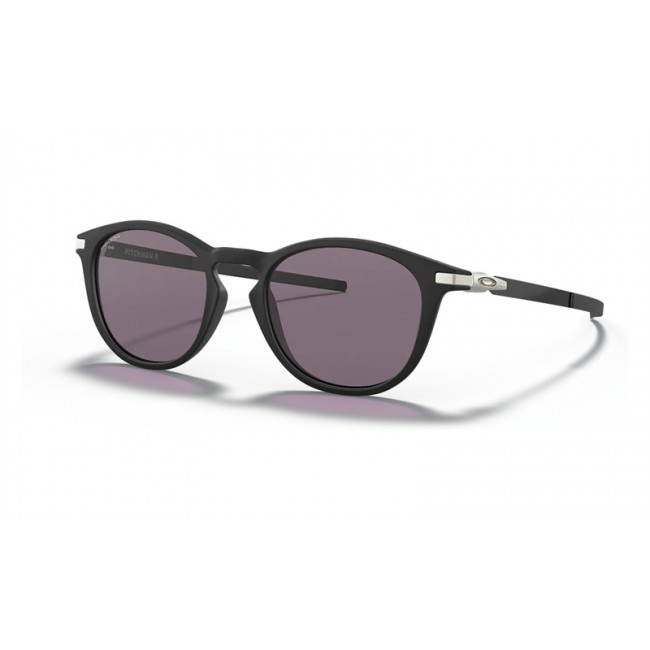 Oakley Pitchman R Satin Black Frame Prizm Grey Lens Sunglasses