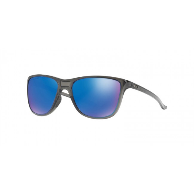 Oakley Reverie Grey Smoke Frame Sapphire Iridium Polarized Lens Sunglasses