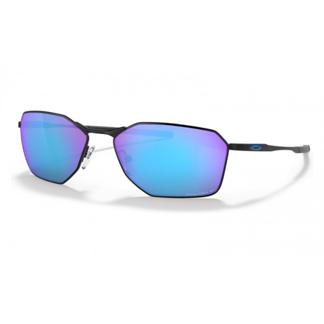 Oakley Savitar Satin Black Frame Prizm Sapphire Polarized Lens Sunglasses