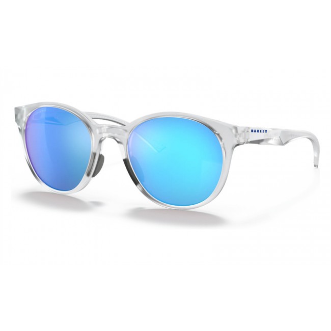 Oakley Spindrift Matte Clear Frame Prizm Sapphire Lens Sunglasses