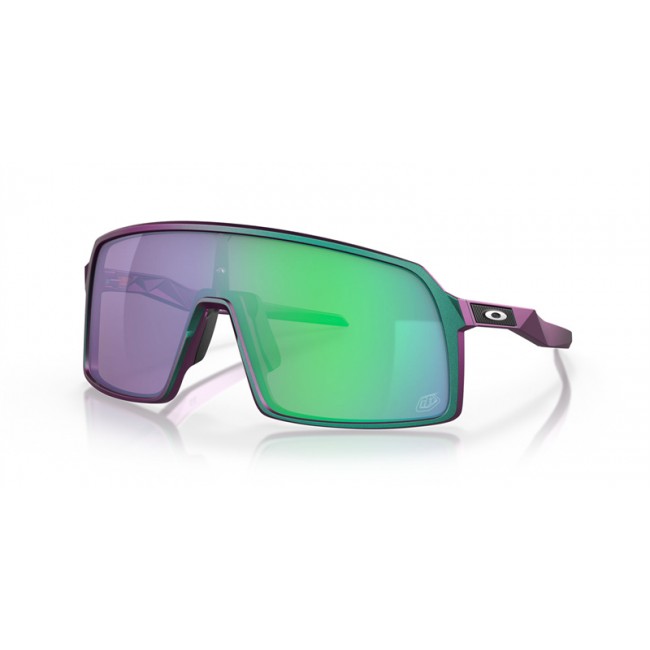 Oakley Sutro Troy Lee Designs Series Troy Lee Designs Matte Purple Green Shift Frame Prizm Jade Lens Sunglasses