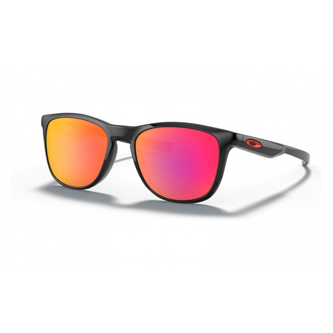 Oakley Trillbe X Polished Black Frame Ruby Iridium Lens Sunglasses