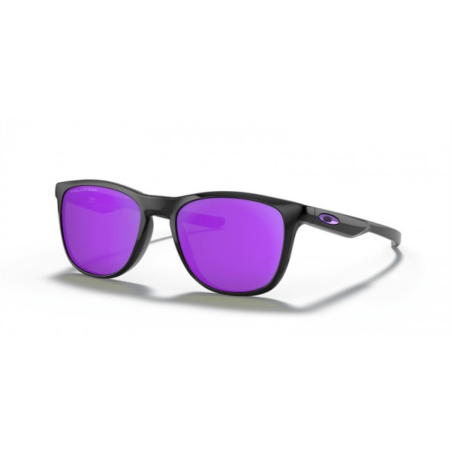 Oakley Trillbe X Polished Black Ink Frame Violet Iridium Polarized Lens Sunglasses