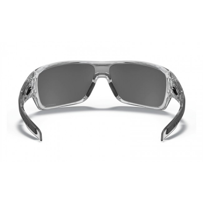 Oakley Turbine Rotor Polished Clear Frame Prizm Black Polarized Lens Sunglasses