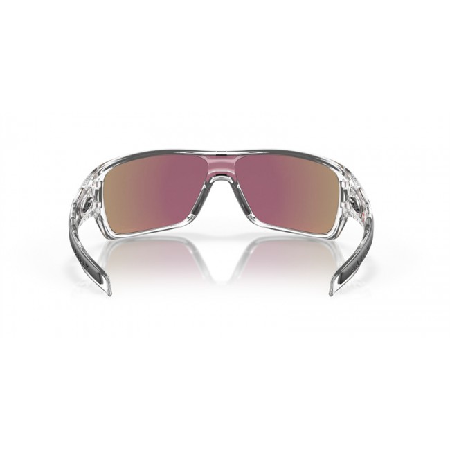 Oakley Turbine Rotor Polished Clear Frame Prizm Sapphire Lens Sunglasses
