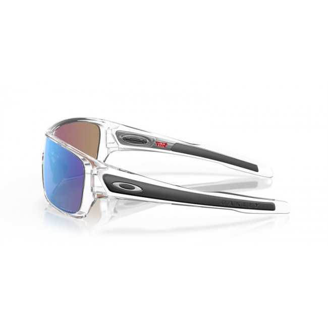 Oakley Turbine Rotor Polished Clear Frame Prizm Sapphire Lens Sunglasses