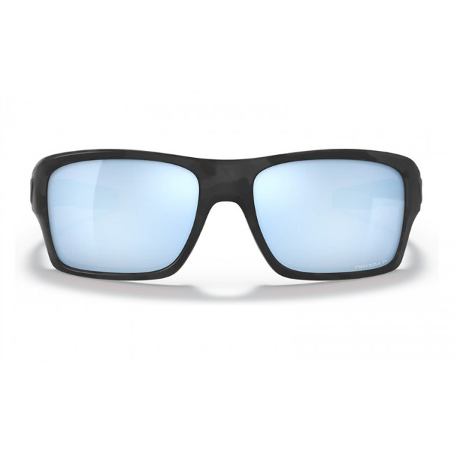 Oakley Turbine Matte Black Camo Frame Prizm Deep Water Polarized Lens Sunglasses