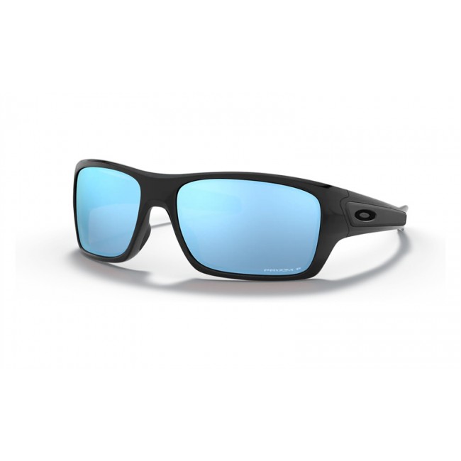Oakley Turbine Polished Black Frame Prizm Deep Water Polarized Lens Sunglasses