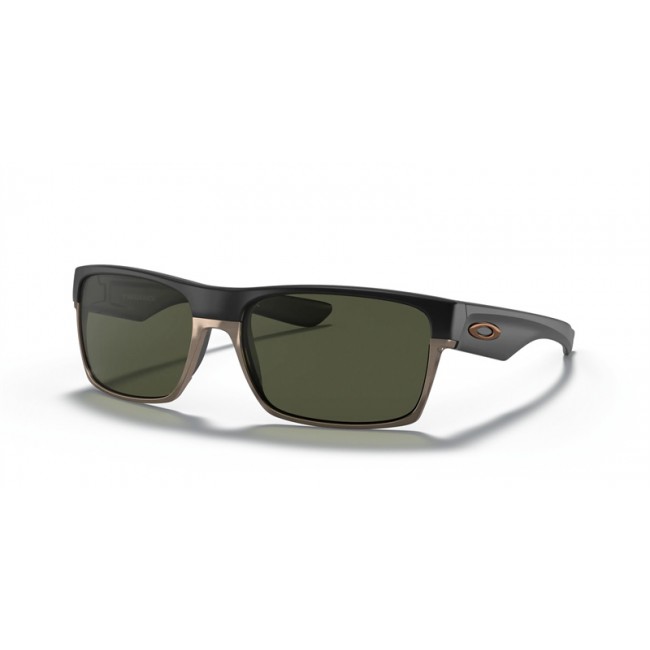 Oakley Twoface Matte Black Frame Dark Grey Lens Sunglasses