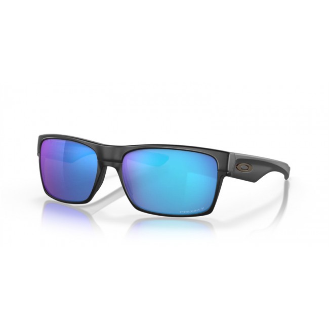 Oakley Twoface Matte Black Frame Prizm Sapphire Polarized Lens Sunglasses