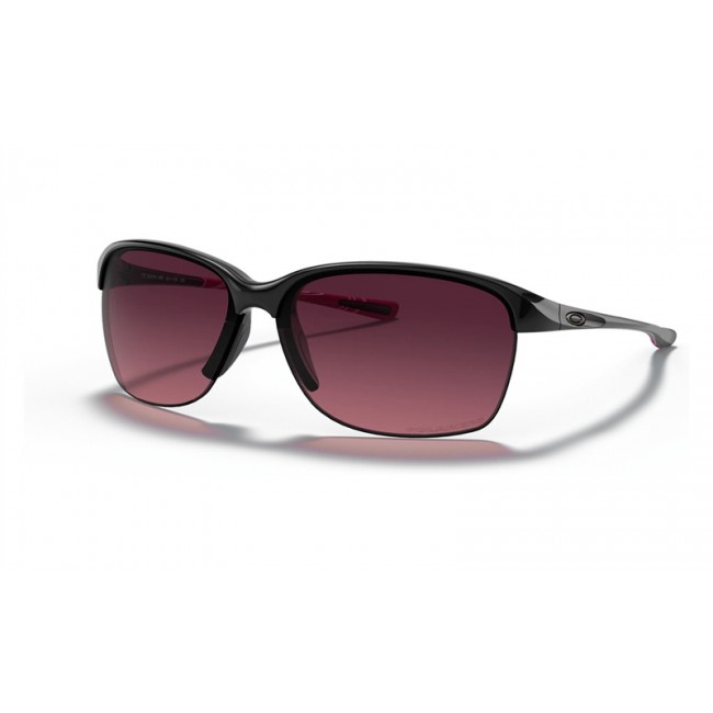Oakley Unstoppable Polished Black Frame Rose Gradient Polarized Lens Sunglasses