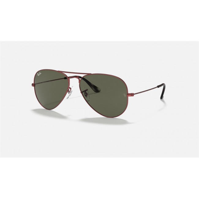 Ray Ban Aviator Classic RB3025 Classic G-15 Red Metal Sunglasses