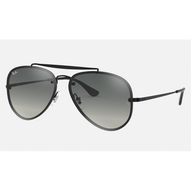 Ray Ban Blaze Aviator RB3584 Gray Gradient Black Sunglasses