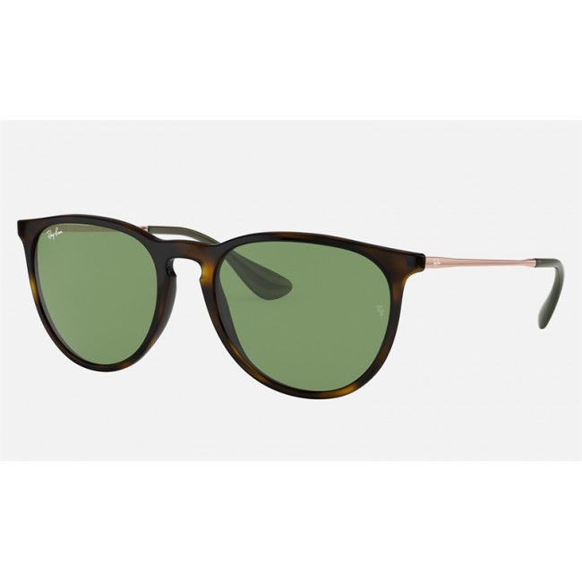 Ray Ban Erika Color Mix RB4171 Classic + Tortoise Frame Green Classic Lens Sunglasses