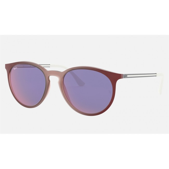 Ray Ban Erika RB4274 Polarized Gradient Purple Frame Dark Violet Classic Lens Sunglasses