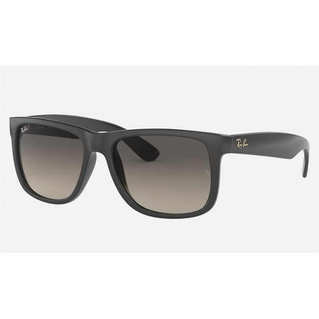 Ray Ban Justin Collection RB4165 Gradient + Grey Frame Black Gradient Lens Sunglasses