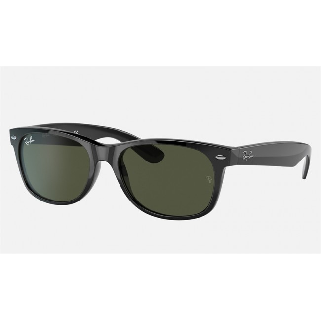 Ray Ban New Wayfarer Classic RB2132 Classic G-15 + Black Frame Green Classic G-15 Lens Sunglasses