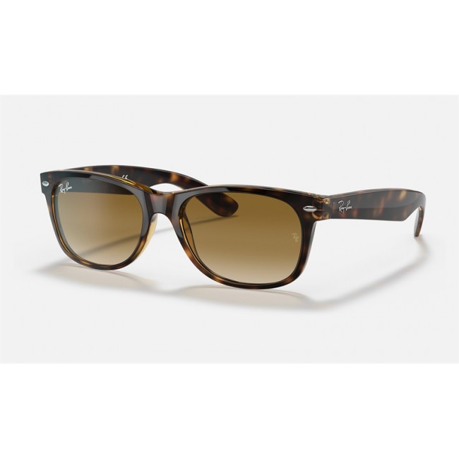 Ray Ban New Wayfarer Classic RB2132 Polarized Classic G-15 + Black Frame Light Brown Gradient Lens Sunglasses