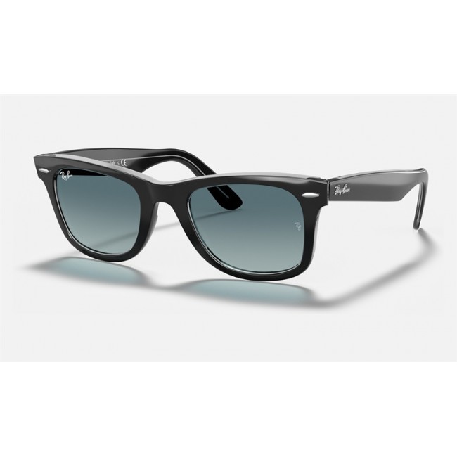 Ray Ban Original Wayfarer Bicolor RB2140 Blue Gradient Black Sunglasses