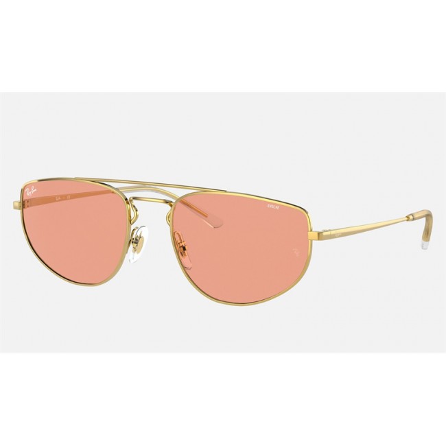 Ray Ban RB3668 Red Photochromic Shiny Gold Sunglasses