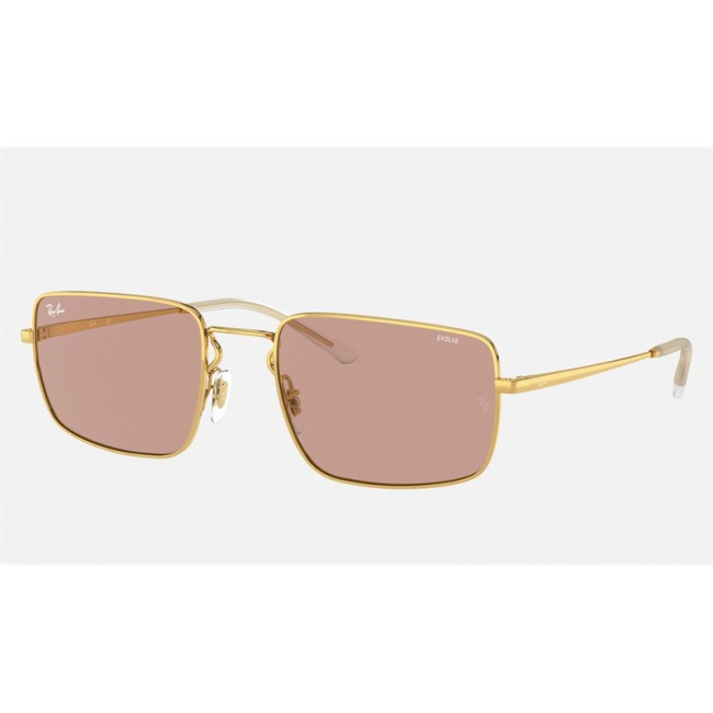 Ray Ban RB3669 Brown Photochromic Shiny Gold Sunglasses