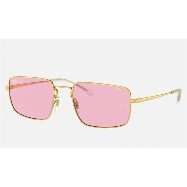 Ray Ban RB3669 Pink Photochromic Shiny Gold Sunglasses