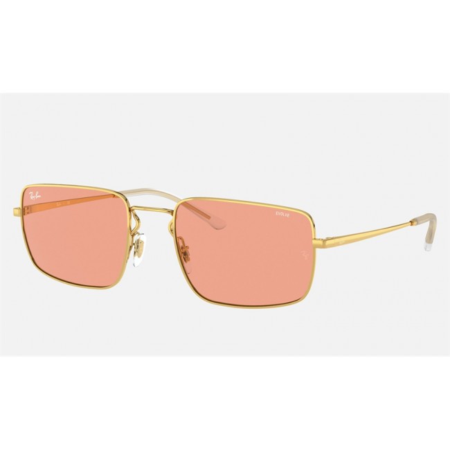 Ray Ban RB3669 Red Photochromic Shiny Gold Sunglasses