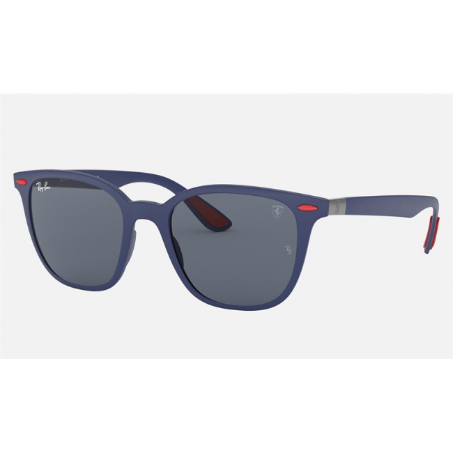 Ray Ban RB4297 Scuderia Ferrari Collection Grey Classic Dark Blue Sunglasses