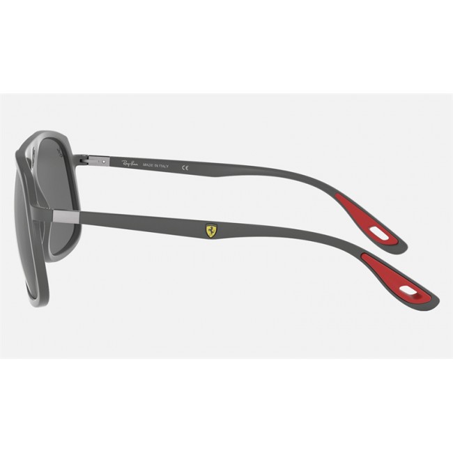 Ray Ban RB4308 Scuderia Ferrari Collection Grey Mirror Grey Sunglasses
