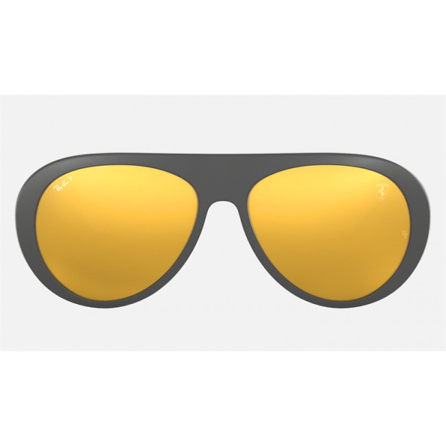 Ray Ban RB4310 Scuderia Ferrari Collection Gold Mirror Chromance Grey Sunglasses