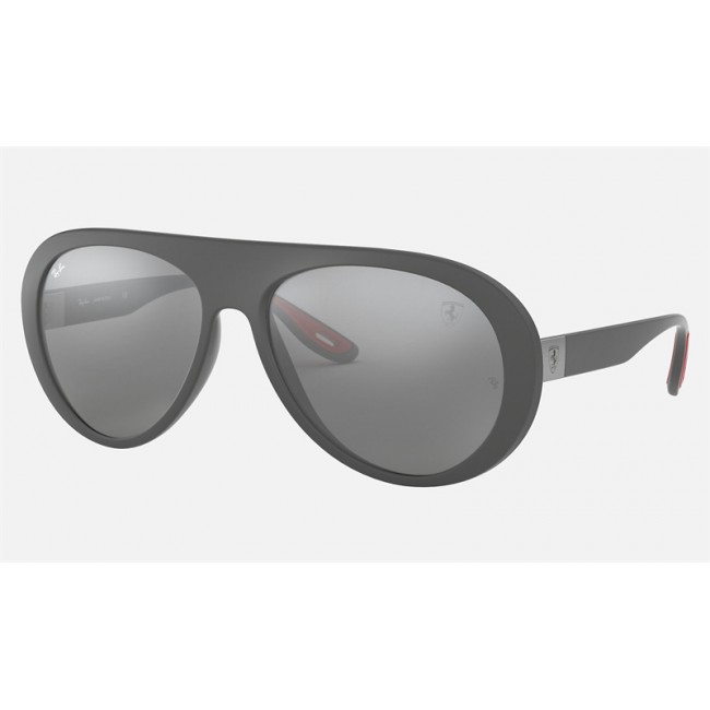 Ray Ban RB4310 Scuderia Ferrari Collection Grey Mirror Grey Sunglasses