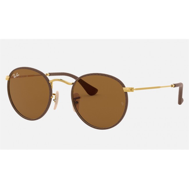 Ray Ban Round Craft RB3475 Classic B-15 + Brown frame Brown Classic B-15 lens Sunglasses