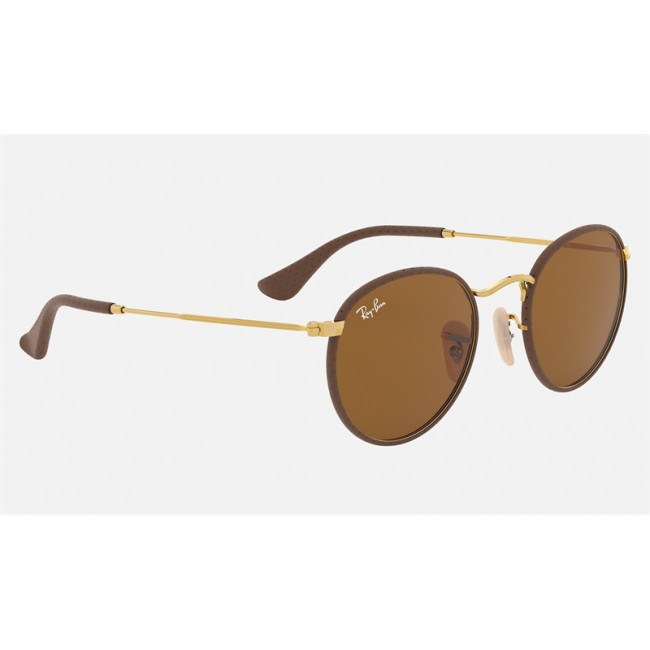 Ray Ban Round Craft RB3475 Classic B-15 + Brown frame Brown Classic B-15 lens Sunglasses