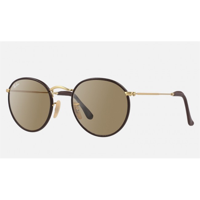 Ray Ban Round Craft RB3475 Classic + Brown Frame Brown Classic Lens Sunglasses