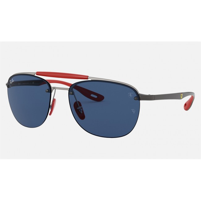 Ray Ban Scuderia Ferrari Collection RB3662 Dark Blue Classic Gunmetal Sunglasses