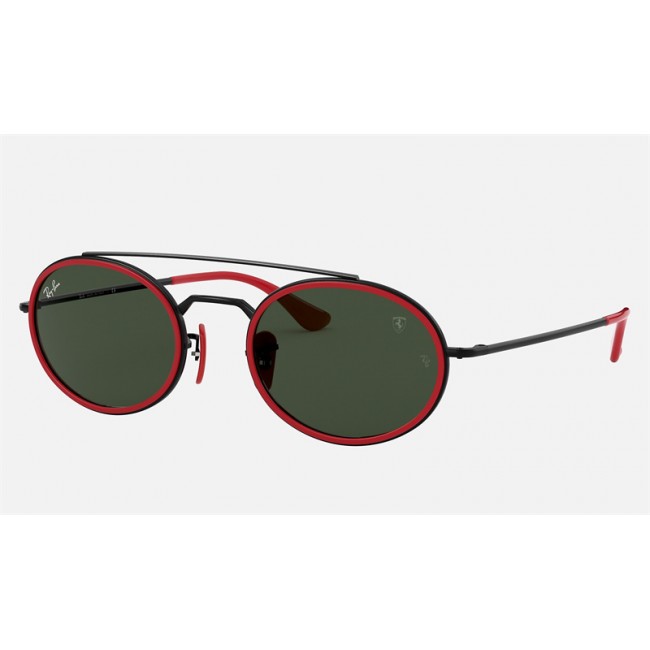Ray Ban Scuderia Ferrari Collection RB3847 Green Classic G-15 Red Sunglasses