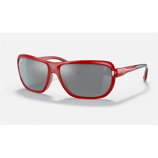 Ray Ban Scuderia Ferrari Collection RB4365 Grey Gradient Mirror Red Sunglasses