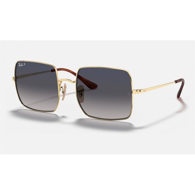 Ray Ban Square Classic RB1971 Grey Gradient Gold Sunglasses