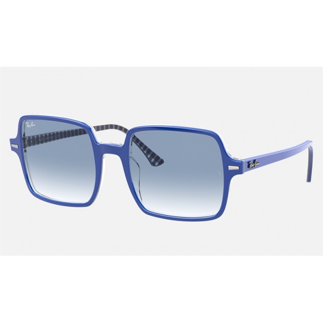 Ray Ban Square II RB1973 Light Blue Gradient Blue Sunglasses