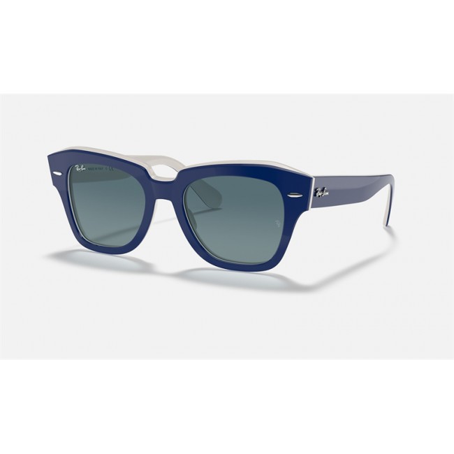 Ray Ban State Street RB2186 Gradient + Blue Frame Blue Gradient Lens Sunglasses